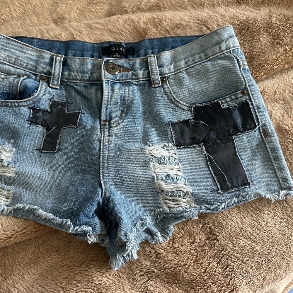 Mi Light Blue Denim Shorts